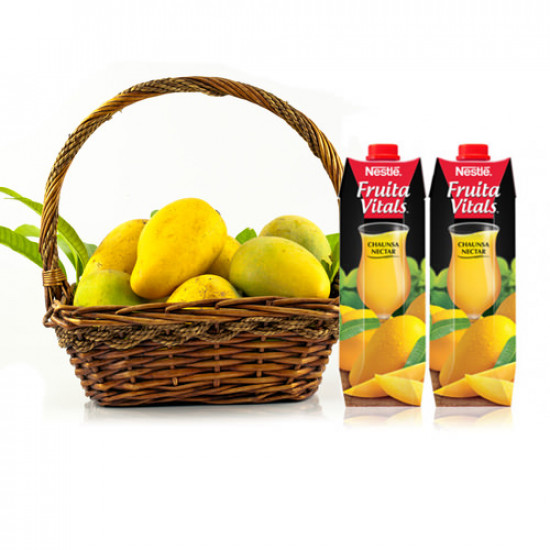 5Kg Mango Basket with mango juice Juice