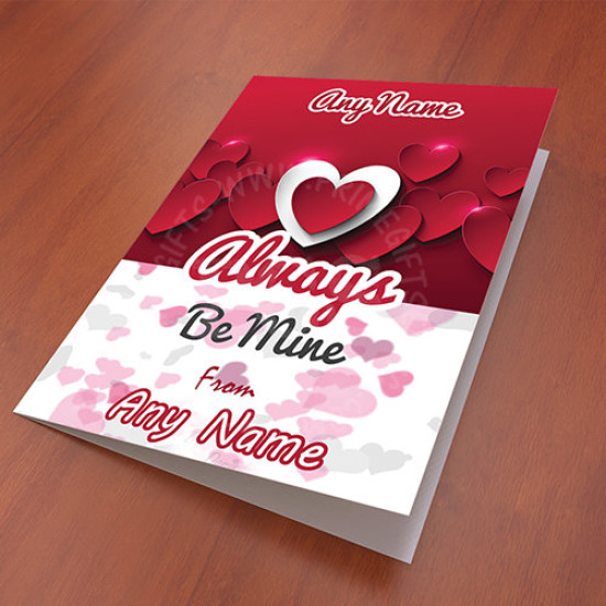 Personalised Be Mine Card Personalised Be Mine Card