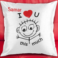 I Love You This Much Personalised Cushion