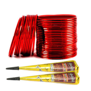 Free Mehndi with Red  Bangles Free Mehndi with Red  Bangles