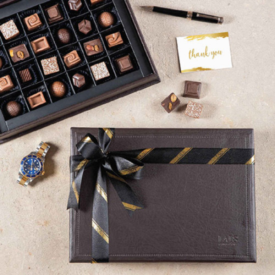 Brown Leather (24pcs) Lals Chocolate Box Brown Leather (24pcs) Lals Chocolate Box