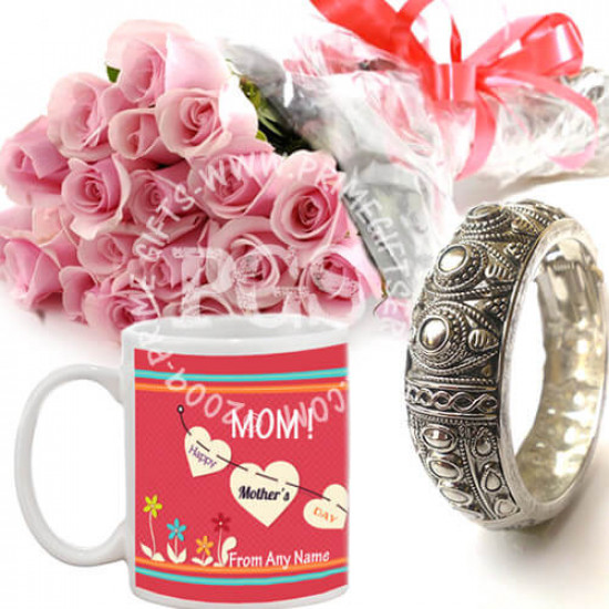 Personalised Mug with Roses and Kangan