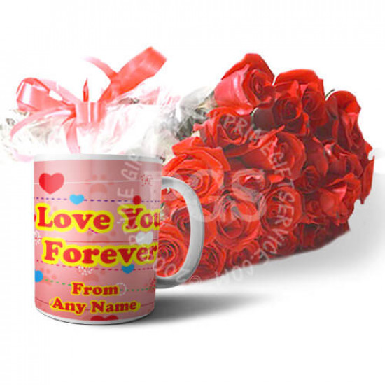 Love You Forever Mug with Roses Love You Forever Mug with Roses