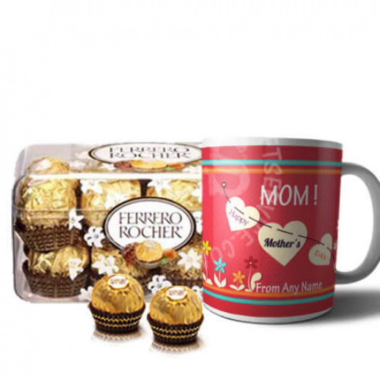 Mothers Day Personalised Mug with Chocolates