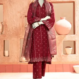 MAROON LAWN PASTE PRINTED UNSTITCHED 3PC MAROON LAWN PASTE PRINTED UNSTITCHED 3PC