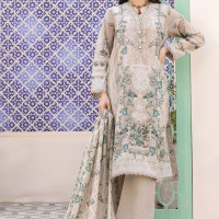 Unstitched Embroidered  3 Piece Suit by Khaddi