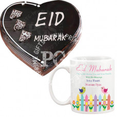 Eid Cake with Eid Personalised Mug