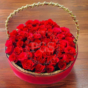 100 Red Roses Basket 100 Red Roses Basket