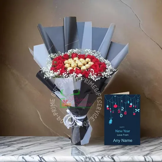 Ferrero Rosy Elegance New Year Bouquet