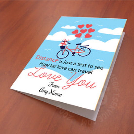 Distance Love Personalised Card Distance Love Personalised Card