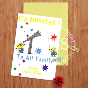 Eid Mubarak to all Family Personalised Card Eid Mubarak to all Family Personalised Card