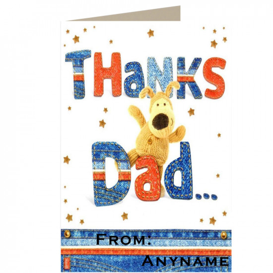 Boofle Thanks Dad Card