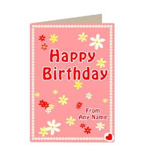 Happy Birthday Pink Card Happy Birthday Pink Card