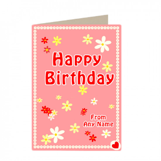 Happy Birthday Pink Card